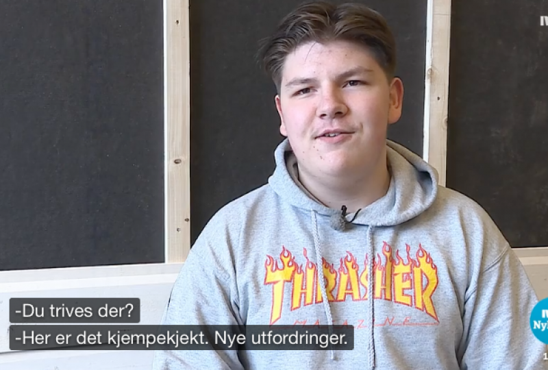 Iver Nilsvik, elev på VG2 Tømrar